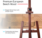 Large Basic Studio Easel: Solid Beechwood Hold Canvas