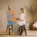 Large Basic Studio Easel: Solid Beechwood Hold Canvas