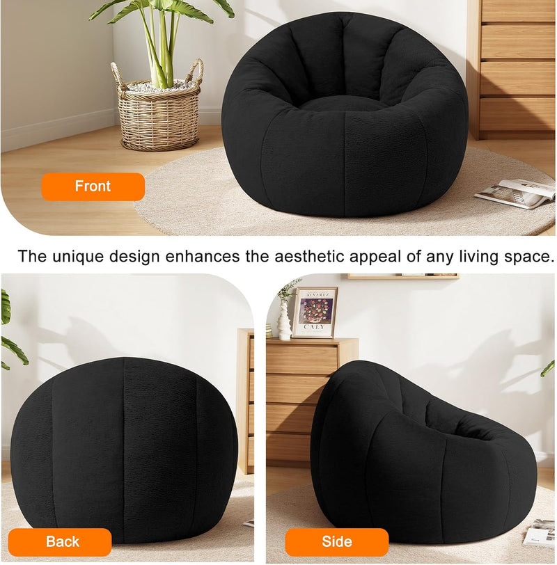 Large Bean Bag Chair for Adults Plush Round