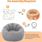 Large Bean Bag Chair for Adults Plush Round