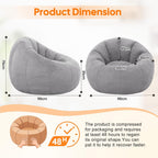 Large Bean Bag Chair for Adults Plush Round
