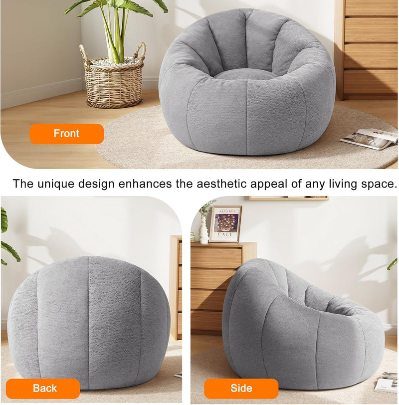 Large Bean Bag Chair for Adults Plush Round