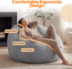 Large Bean Bag Chair for Adults Plush Round