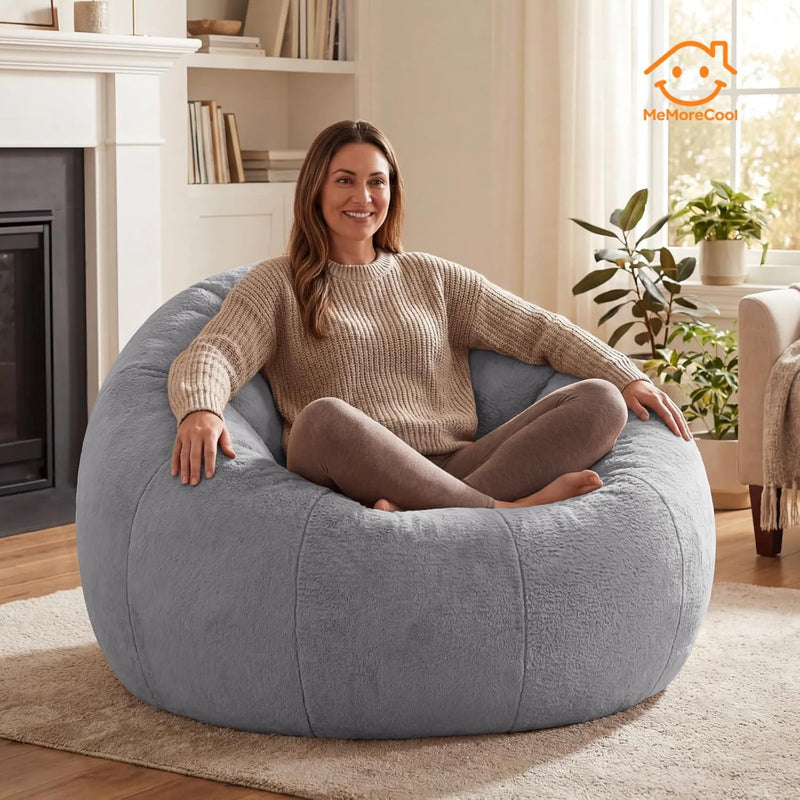 Large Bean Bag Chair for Adults Plush Round