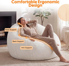Large Bean Bag Chair for Adults Plush Round