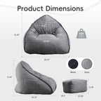 Large Bean Bag Chair with Ottoman Corduroy Floor