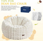 Large Beanbag Chair for Adults Donut-Shaped Oversized Sofa