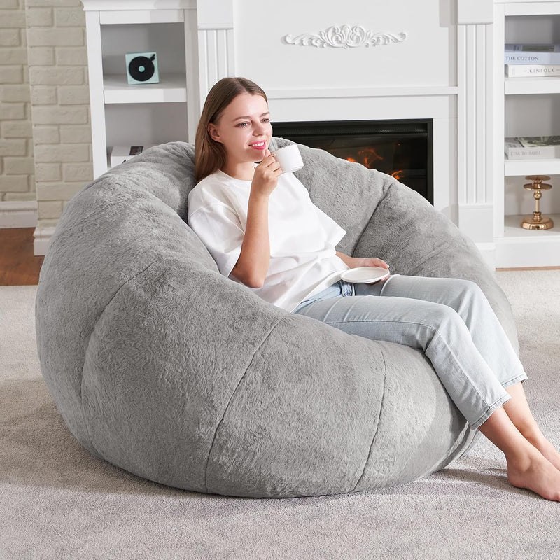 Large Beanbag Chair for Adults Donut-Shaped Oversized Sofa