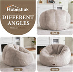 Large Beanbag Chair for Adults Donut-Shaped Oversized Sofa
