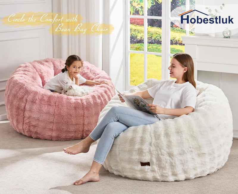 Large Beanbag Chair for Adults Donut-Shaped Oversized Sofa
