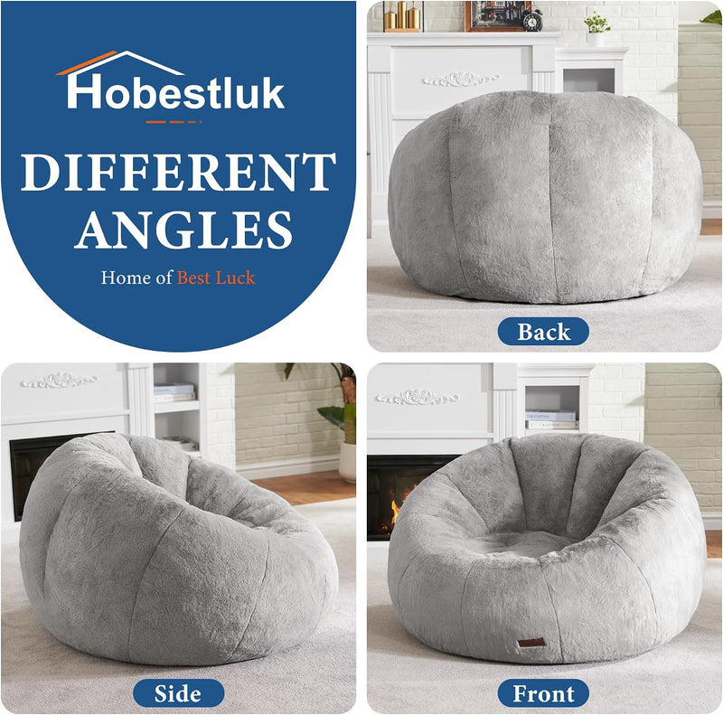 Large Beanbag Chair for Adults Donut-Shaped Oversized Sofa