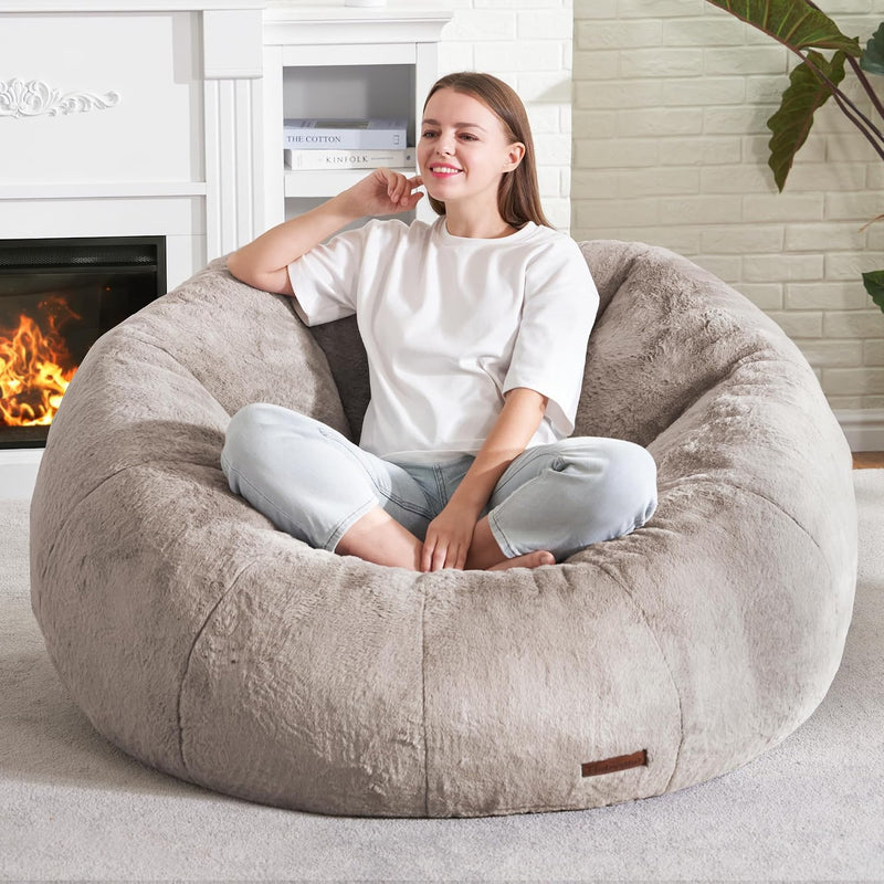 Large Beanbag Chair for Adults Donut-Shaped Oversized Sofa