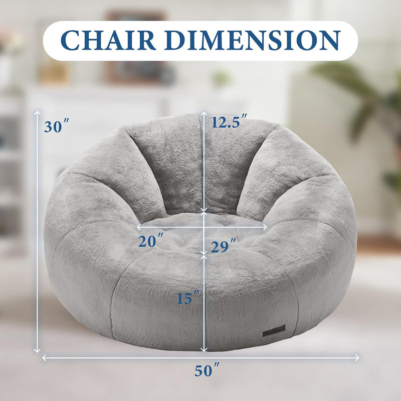 Large Beanbag Chair for Adults Donut-Shaped Oversized Sofa