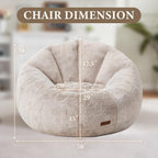 Large Beanbag Chair for Adults Donut-Shaped Oversized Sofa