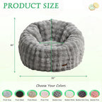 Large Beanbag Chairs for Adults Donut-Shaped Plush Sofa
