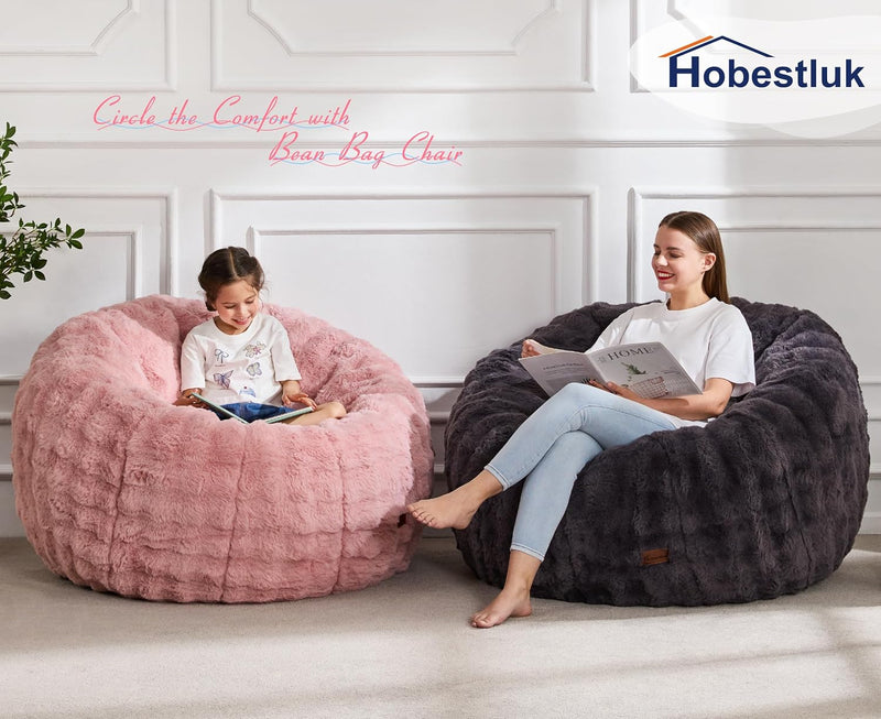 Large Beanbag Chairs for Adults Donut-Shaped Plush Sofa
