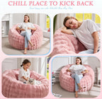 Large Beanbag Chairs for Adults Donut-Shaped Plush Sofa