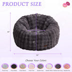 Large Beanbag Chairs for Adults Donut-Shaped Plush Sofa