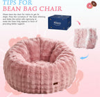 Large Beanbag Chairs for Adults Donut-Shaped Plush Sofa