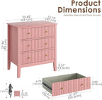 Large Bedside Table Bedroom 3 Drawer Chest
