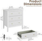 Large Bedside Table Bedroom 3 Drawer Chest
