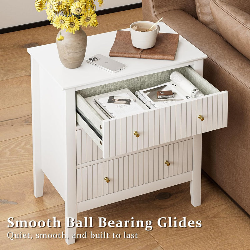 Large Bedside Table Bedroom 3 Drawer Chest