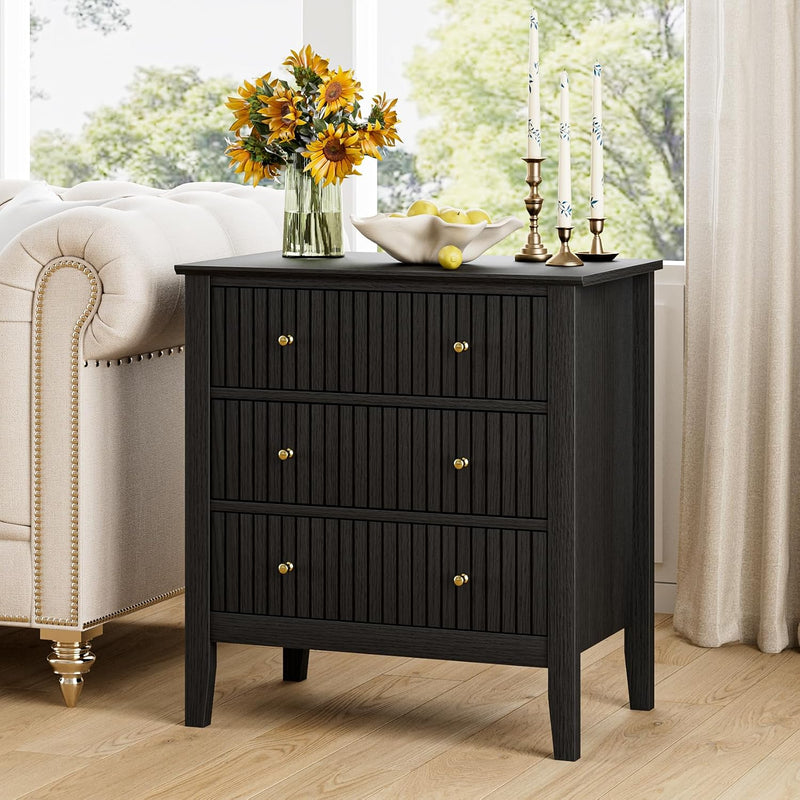Large Bedside Table Bedroom 3 Drawer Chest