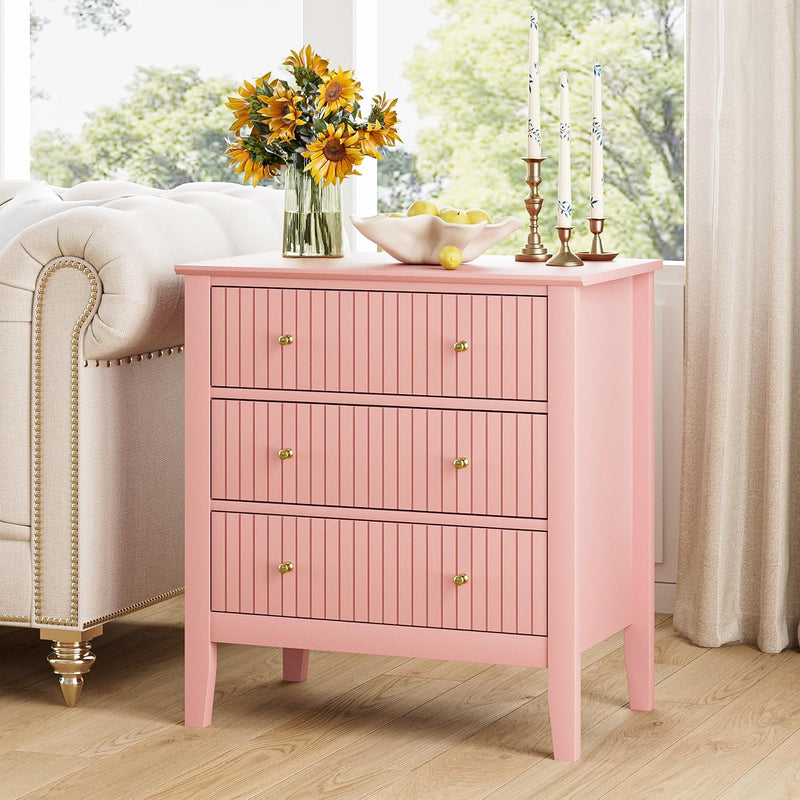 Large Bedside Table Bedroom 3 Drawer Chest