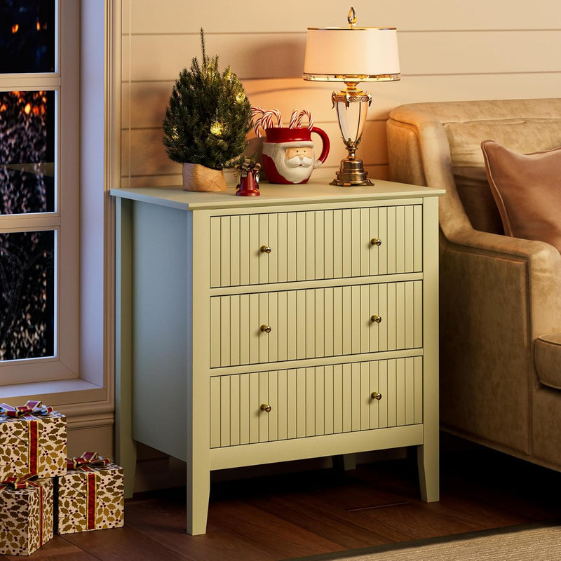 Large Bedside Table Bedroom 3 Drawer Chest