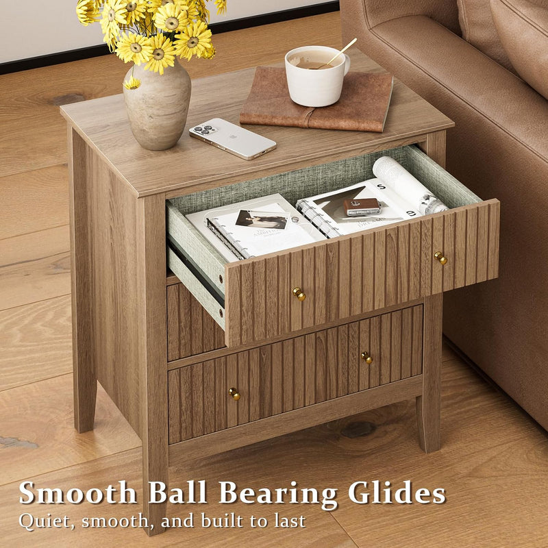 Large Bedside Table Bedroom 3 Drawer Chest