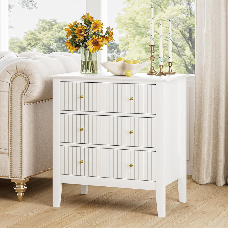Large Bedside Table Bedroom 3 Drawer Chest