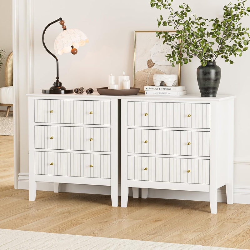 Large Bedside Table Bedroom 3 Drawer Chest