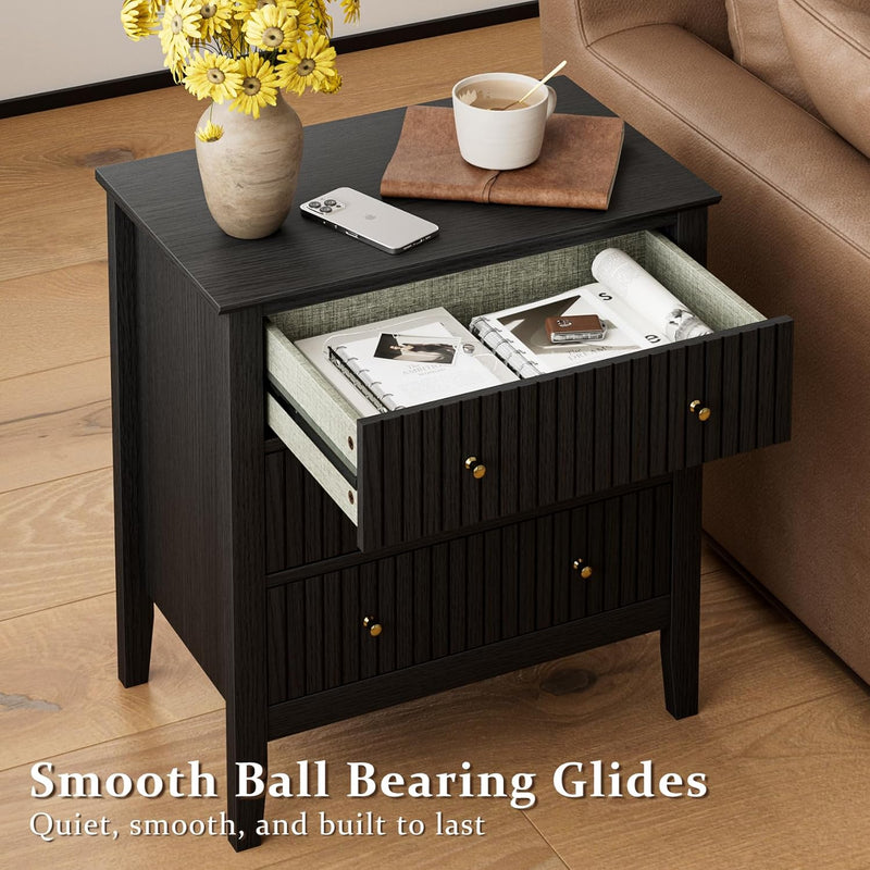Large Bedside Table Bedroom 3 Drawer Chest