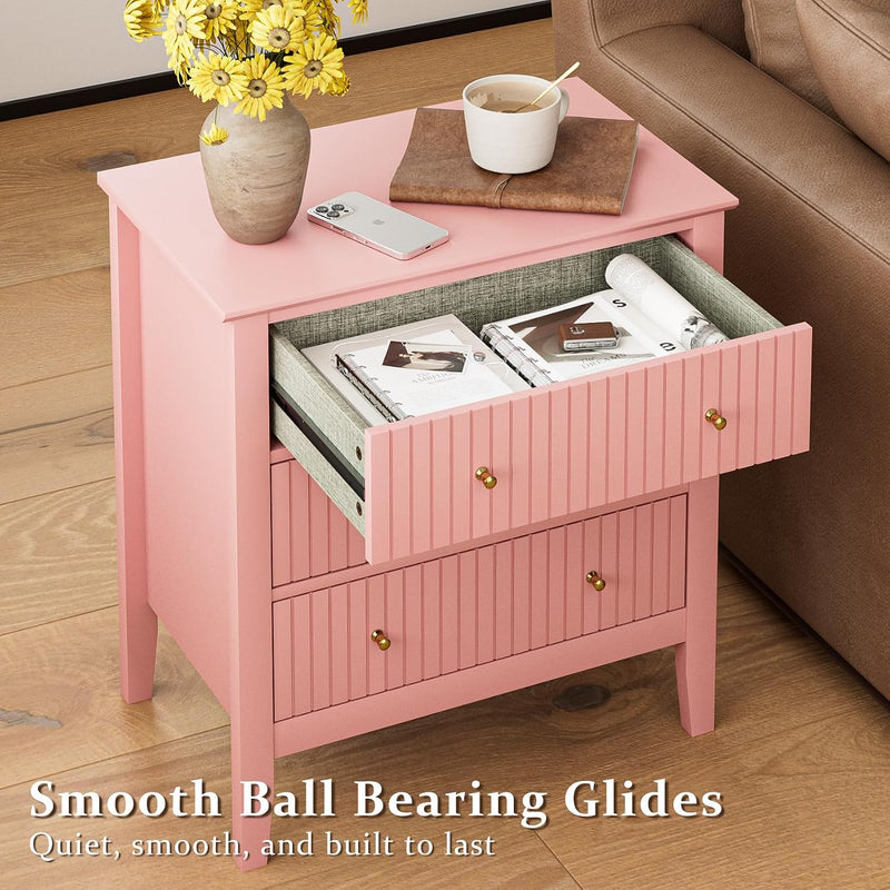 Large Bedside Table Bedroom 3 Drawer Chest
