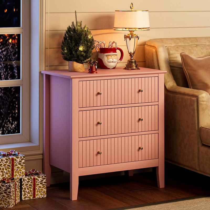 Large Bedside Table Bedroom 3 Drawer Chest
