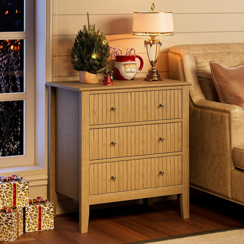 Large Bedside Table Bedroom 3 Drawer Chest