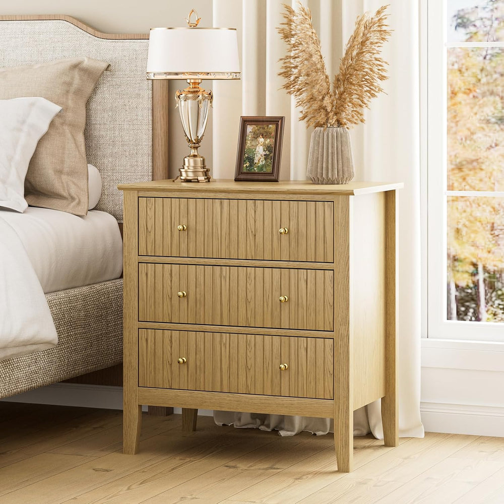 Large Bedside Table Bedroom 3 Drawer Chest