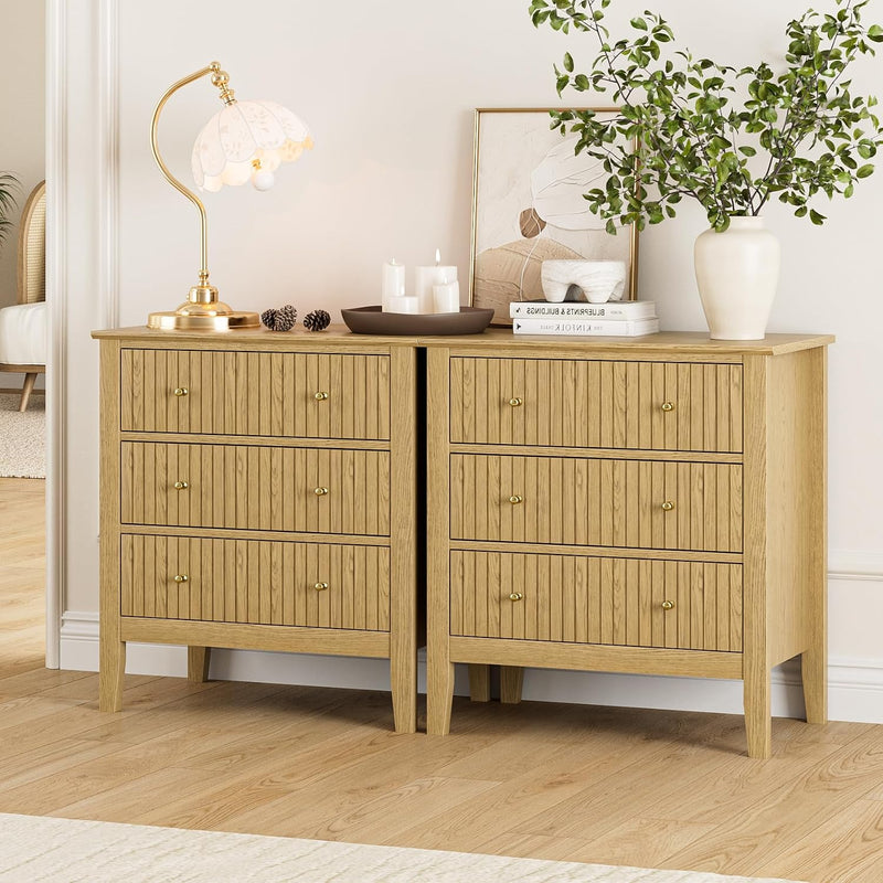 Large Bedside Table Bedroom 3 Drawer Chest