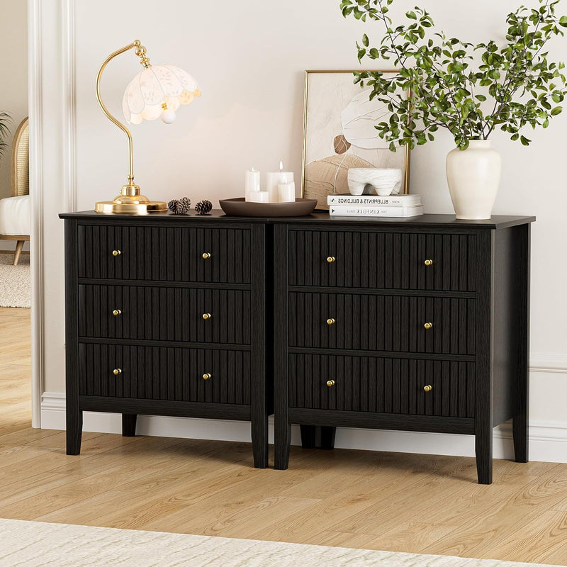 Large Bedside Table Bedroom 3 Drawer Chest