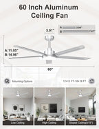 Large Ceiling Fans with Lights Remote