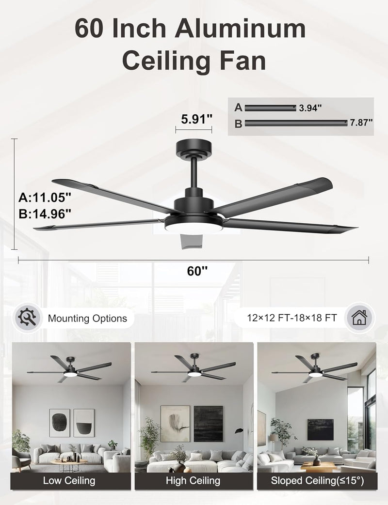 Large Ceiling Fans with Lights Remote