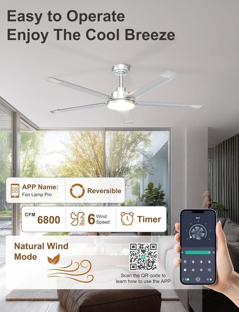 Large Ceiling Fans with Lights Remote