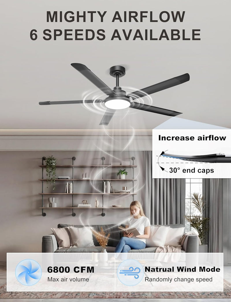 Large Ceiling Fans with Lights Remote