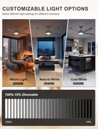 Large Ceiling Fans with Lights Remote