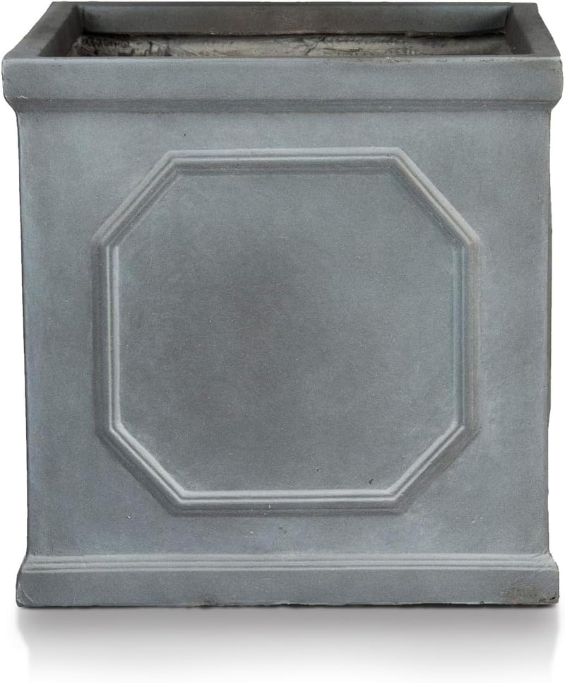 Large Plant Pots Square Planter Reinforced Stone (1 Pack)