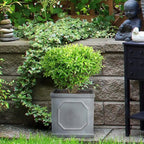 Large Plant Pots Square Planter Reinforced Stone (1 Pack)