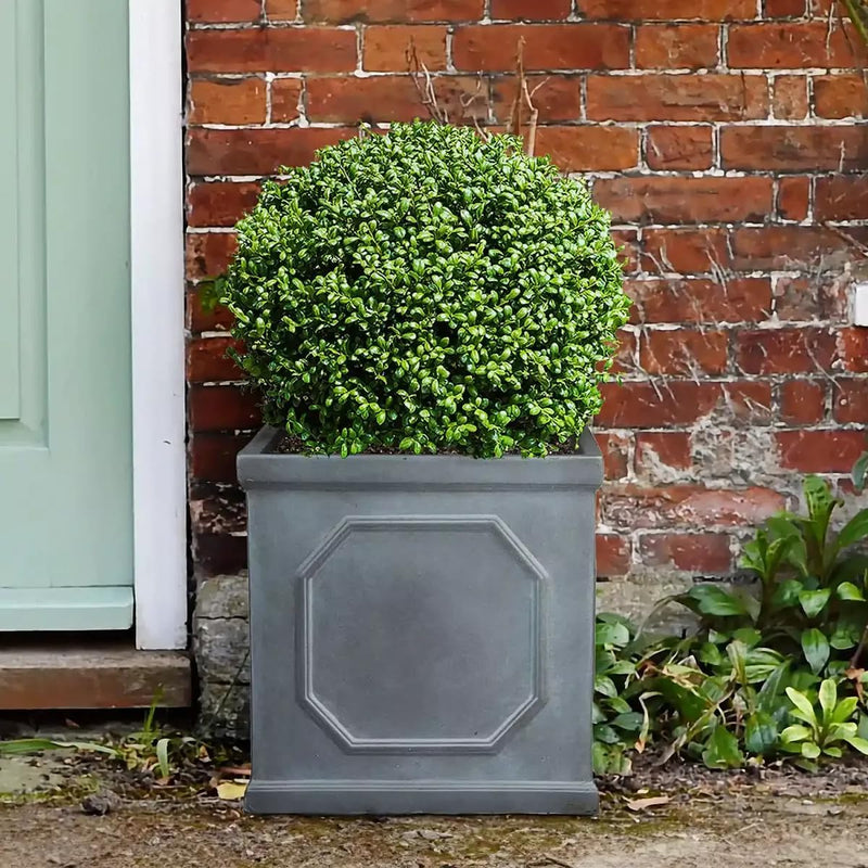 Large Plant Pots Square Planter Reinforced Stone (1 Pack)