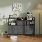 Large Chest of Drawers with Charging Station Fabric