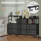Large Chest of Drawers with Charging Station Fabric