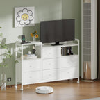 Large Chest of Drawers with Charging Station Fabric